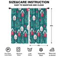 thumbnail image 2 of Blackout Kids Curtains,Dark Teal Christmas Village Pattern Childrens Insulated Curtains Set Of 2,Bedroom Essentials,Toddler Room Decor 42"x84", 2 of 5