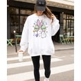 thumbnail image 3 of Easter Nurse Sweatshirt for Women - Cute Bunny Bow Stethoscope Graphic Tee White Sweatshirt Adult Small, 3 of 7