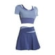 thumbnail image 3 of Faldas de entrenamiento de manga corta, traje de falda de cintura alta, faldas deportivas, faldas de tenis para gimnasio, ropa deportiva para correr,, 3 of 7