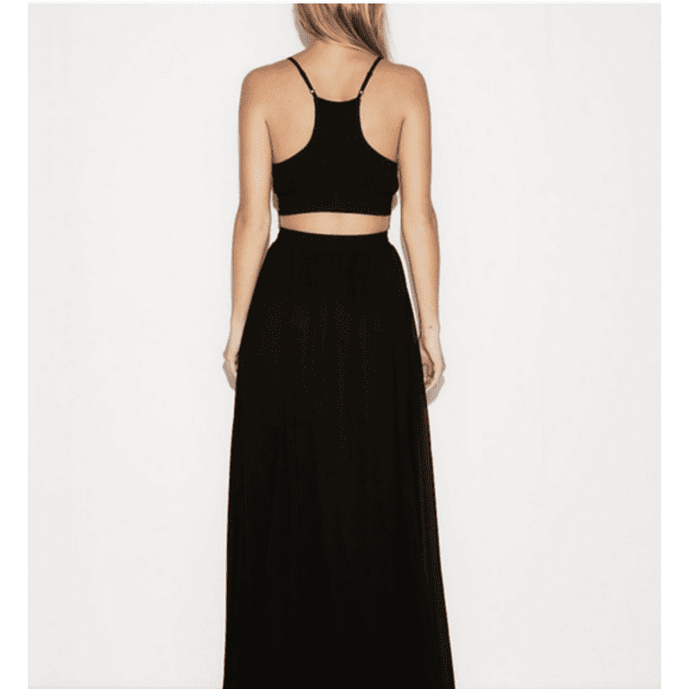 Small EXPRESS BLACK CUT-OUT ELASTIC WAIST MAXI DRESS - Walmart.com