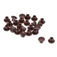 thumbnail image 3 of Uxcell 0.2'' Dia Screw Cap Cover Locking Hole Plug Button Top Flush Type Plastic Brown 100 Pcs, 3 of 5