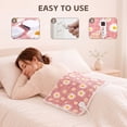 thumbnail image 5 of Daisy Heating Pad for Back Period Cramps Neck Shoulder Pain Relief Portable Electric Heat Pads Pink Stuff Gifts Ideas, Funny Useful Self Care Christmas Birthday Gift for Women Mom Her Wife Girlfriend, 5 of 8