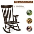 thumbnail image 3 of Resenkos Outdoor Outdoor Acacia Wood Rocking Chair with Det, Patio Rocking Chairs, Chair Single Rocker for Patio Deck Porch,Backyard,Indoor and Garden, Brown, 3 of 8