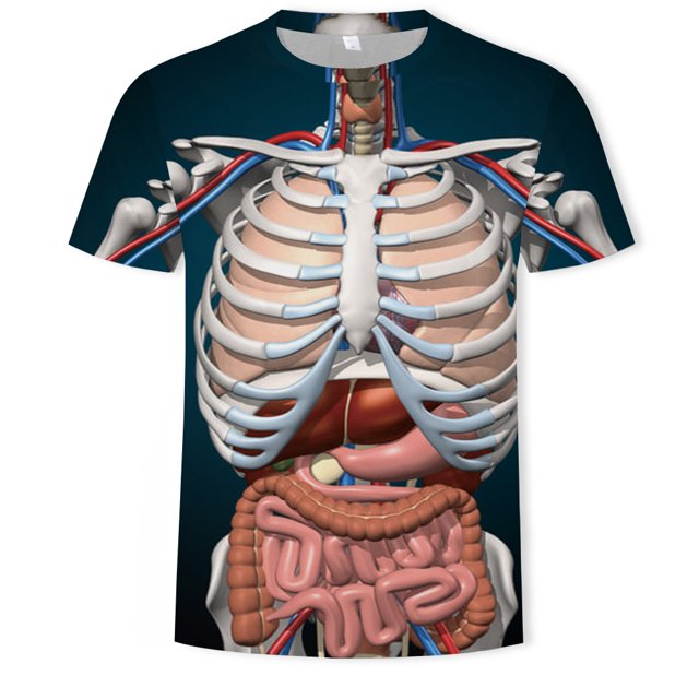 T-shirt Imprimé 3D Hip Hop d'Été pour Hommes Musculation Simulation Tatouage Muscle Manches Courtes Col Rond Grande Taille Tendance
