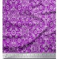 thumbnail image 1 of Soimoi Polyester Crepe Fabric Floral & Moroccan Damask Print Fabric by The Yard 42 Inch Wide, 1 of 3