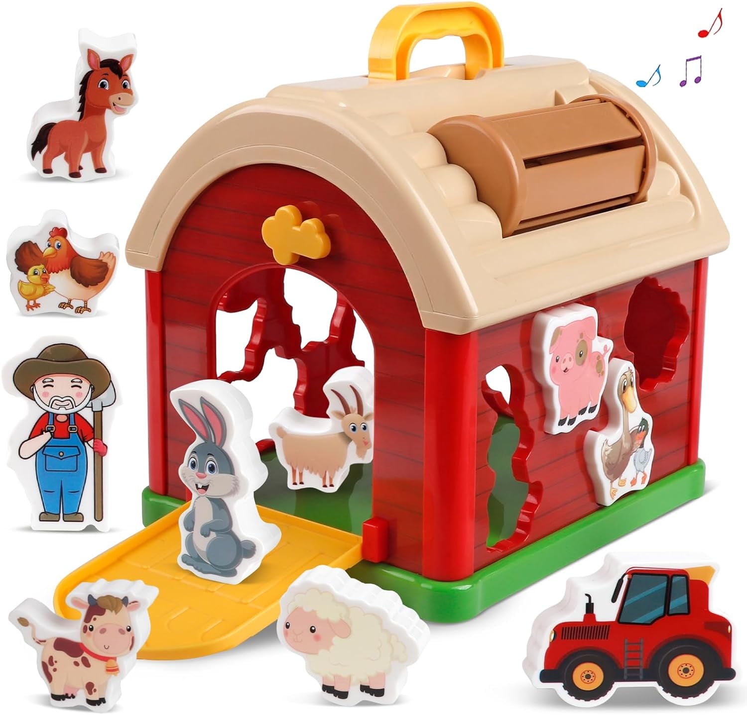ANTIC DUCK Toddler Toys, Toys for 1  Year Old, Farm Animals Toys, Learning Montessori Toys, Christmas Birthday Gift for Baby Kids Toddlers Age 12- 24 Months