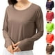 thumbnail image 1 of Sudadera con capucha larga,Blusa estampada para mujer, camiseta informal de manga larga, cuello redondo de poliéster, corte holgado para uso diario, sopatenor, 1 of 8