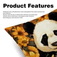 thumbnail image 2 of Panda Sunflower Pillow Covers Inserts - Set of 2 Chair Pillow Covers, Decorative Pillows - Available in 16x16, 18x18, and 20x20 Inches with Unique Patterns for Any Occasion, 2 of 6