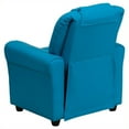 thumbnail image 4 of Bowery Hill Fauteuil Inclinable en Similicuir pour Enfants en Turquoise, 4 of 5