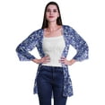 thumbnail image 1 of Moomaya Printed Georgette Beach Clothes For Women Short Shrug Cover Up Cardigan, 1 of 5