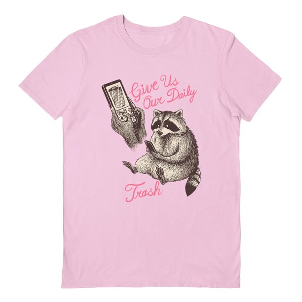 Hillary White - Camiseta Give Us Our Daily Trash para Adultos Unisex (Rosa Claro)