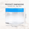 thumbnail image 3 of 2oz/60g/60ml High Quality Acrylic Leak Proof Clear Container Jars with Blue Lids 12pcs, 3 of 5