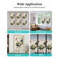 thumbnail image 6 of Window Privacy Film Sage Green Rooster Stained Glass Window Film Decorative Sun Block Window Cover Vintage Animals Wooden Watercolor Window Clings Static Adhesive Sticker for Bathroom 35.4"x78.7", 6 of 7