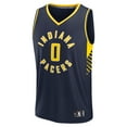 thumbnail image 2 of Youth Fanatics Tyrese Haliburton Navy Indiana Pacers Fast Break Replica Player Jersey - Icon Edition, 2 of 3