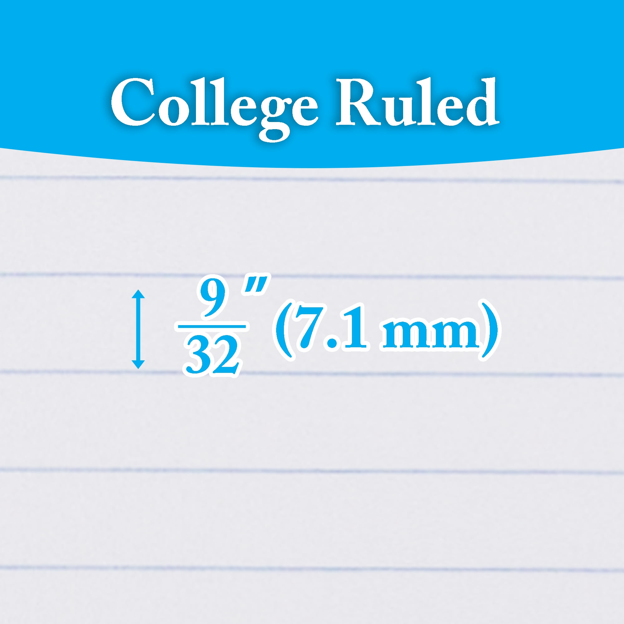 BAZIC College Ruled 3 Subject Spiral Notebooks 120 Sheets, Assorted Color, 12-Count
