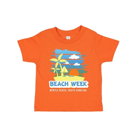 

Inktastic Beach Week Myrtle Beach South Carolina with Palm Trees Gift Toddler Boy Girl T-Shirt