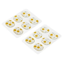 Uxcell Drum Dampeners Drum Gel Silicone Yellow Dots 31x25x2.5mm for Drums Cymbals Tone Control Pack of 12