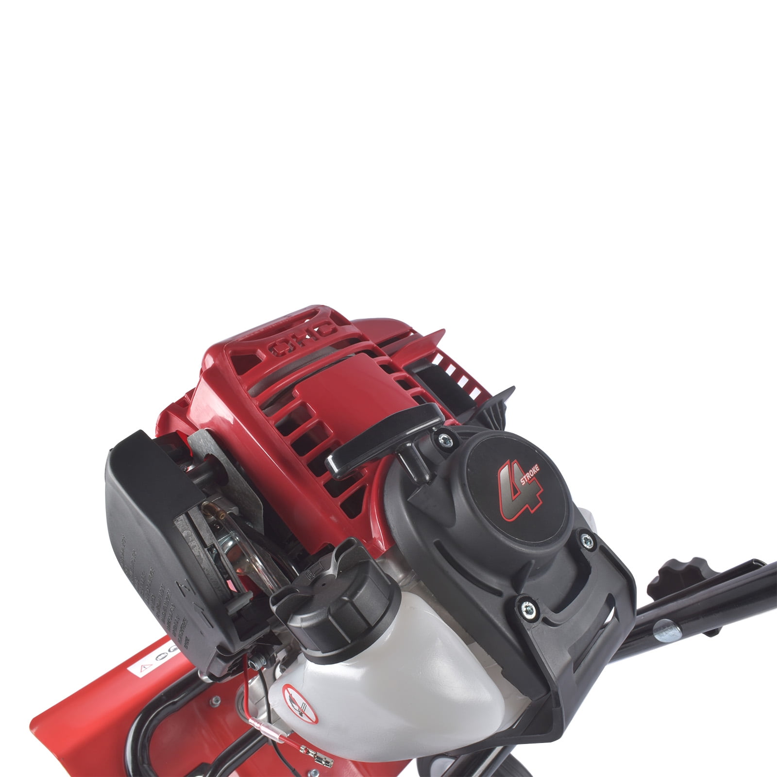 31CC 4-Stroke Gas Powered Tiller Cultivator, Handheld Rototiller for Lawn, Garden and Soil Cultivation