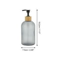 thumbnail image 4 of Unique Bargains 1 Pc Cylinder Frosted Soap Dispenser 13.53oz Gray Black, 4 of 6