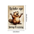 thumbnail image 4 of Jbralid Wake Up Spring Is Coming Groundhog Garden Flag For Spring Summer Home Outdoor Garden Yard Door Decor 12x18 inch, 4 of 5