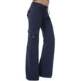 thumbnail image 1 of HAHDAXIA Womens Yoga Pants, Lounge Pants, Wide Leg Sweatpants Bootleg Pants with 3 Button Pockets, 1 of 6