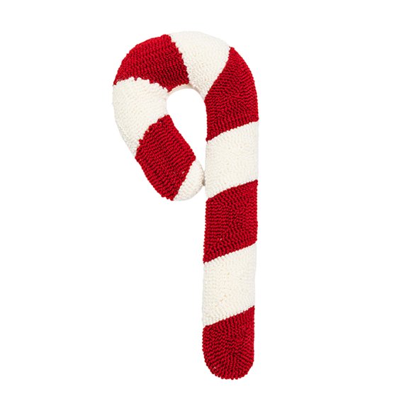 Festive Holiday Candy Cane Throw Pillow Cover Cozy Winter Home for Couch Sofa Living Room and Bedroom Cushions