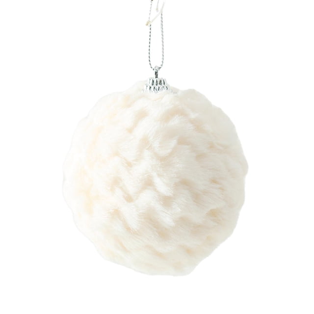 Adorno colgante para árbol de Navidad, decoración navideña para dormitorio Bola blanca