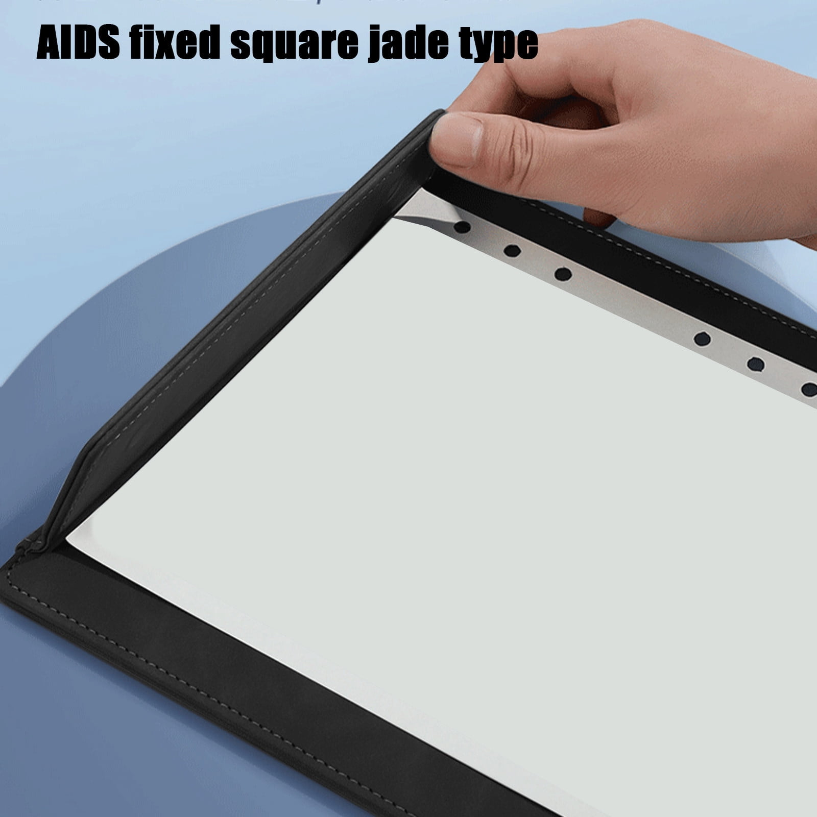 JilgTeok 2 Packs A4 Leather-Like Magnetic Clipboard Pad with Writing and Folder Clamp Document Organizer Writing Pad Business Card Holder for School Office Home
