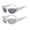 Silver+Gray, variant on 2 pack Y2K Polarized sunglasses Wrap Around Men's Women's sunglasses Fashion Sport Shades Punk Sun Glasses-USA