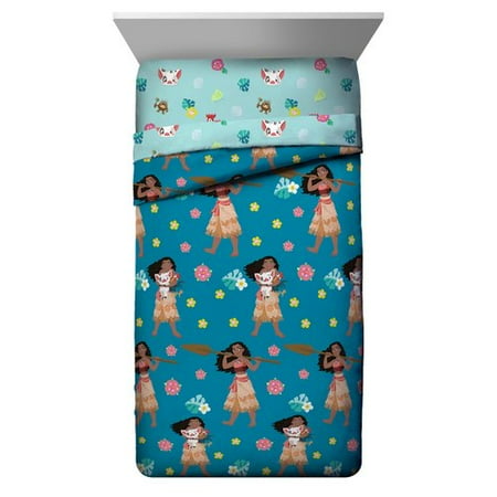 Reversible Single - Overwatch Disney Moana Flower Power Single Reversible Comforter