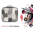 thumbnail image 6 of FORMRS Travel Makeup Bag Large Capacity Train Case Cosmetic Organizer with Adjustable Dividers, Gray Cute Cats, 6 of 8