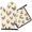 Rooster and Hen, variant on Rooster and Pumpkin Blue Pattern Oven Mitts and Pot Holder Sets 1 Pcs for Kitchen Baking, Cooking and Grilling, Heat Resistant Up To 392 °F