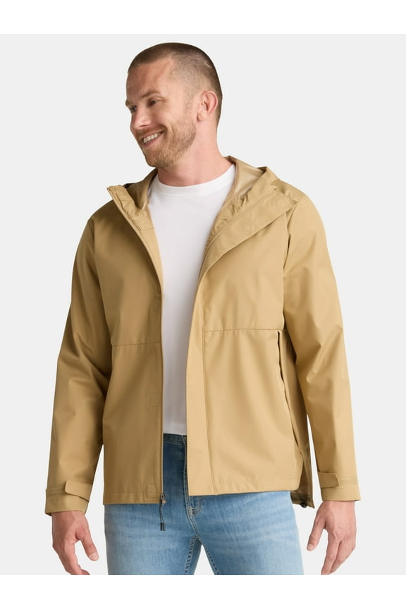 Men's Rain Jacket with Hood, Sizes S-3XL