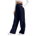 thumbnail image 3 of dmqupv Yoga Pants with Pockets for Women Women's Sweatpants,Drawstring Casual Jogger Pants Running Fitness Sports High Waisted Workout Pants Lightweight Sweatpants with Pockets Dark Blue,Size for 3XL, 3 of 7
