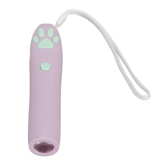 LED Light Pointer Interactive Toy, Cat LED Projection Toy Rounded Corners Reduce Loneliness ABS Multifunctional For Indoor Cats Edo Purple