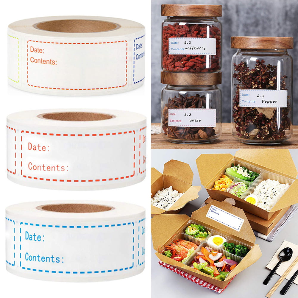 LATERN 500 Pieces Freezer Labels Food Storage Freezer Self Adhesive Sticker 5 