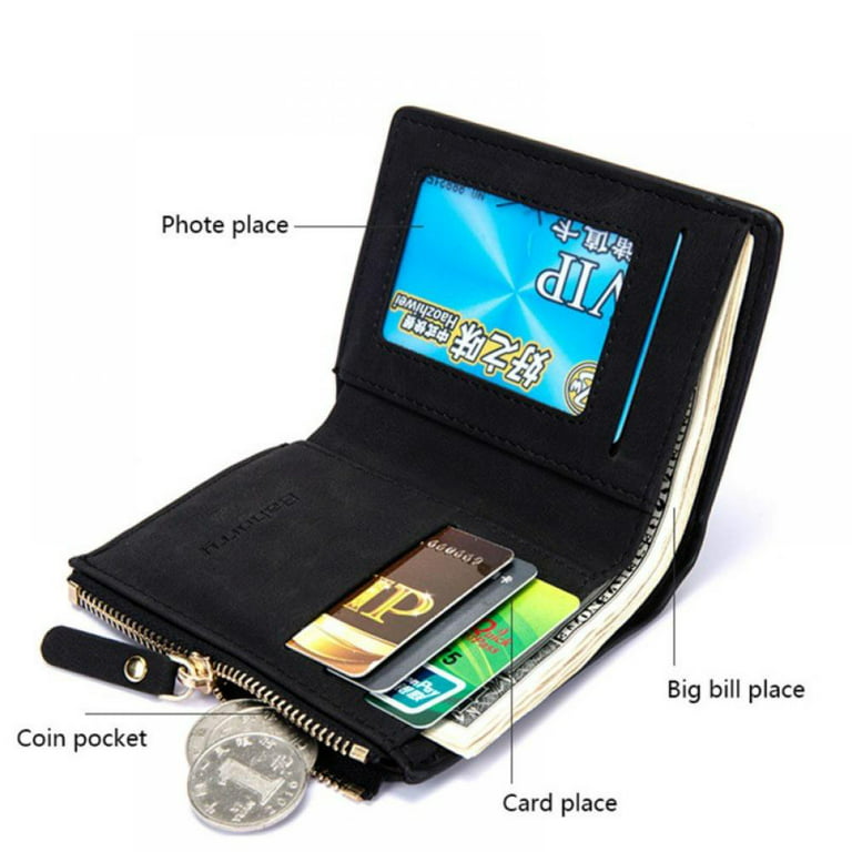 Men money bag, multi-functional ID bag, driver license, leather