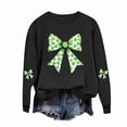 thumbnail image 3 of Craaazy Women's St Patricks Day Clothes Long Sleeved Round Neck Fashion St Patricks Print Tops Gifts, 3 of 4