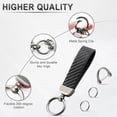 Bangbobby Leather Keychain, Carbon Fiber Car Key Chain with Anti-Lost D ...
