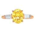 thumbnail image 7 of Three-Stone Engagement Ring for Women - 2.5ct Natural Citrine in 14K Rose Gold Promise Ring, 7 of 7