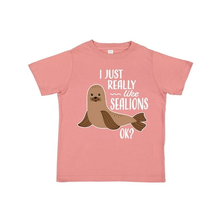 

Inktastic I Just Really Like Sea Lions Ok Gift Toddler Boy or Toddler Girl T-Shirt
