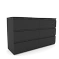 thumbnail image 6 of Pouseayar Chest of Drawers Dresser No Handles, 6 Drawer Chest with Wide Storage, Modern Contemporary 6-Drawer Cabinet for Bedroom Living Room Hallway, Black, 6 of 7