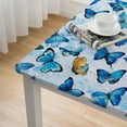 thumbnail image 4 of HAOXIT Square Reusable Table Cloth Waterproof Stain-Proof Wipeable Washable Table Cover for Party,Picnic,Tabletop, Dining Room, Indoor and Outdoor Dining, Decor 54''x54'', 4 of 7