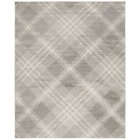 SAFAVIEH Adirondack Fidan Geometric Area Rug, Light Grey/Ivory, 11' x 15'