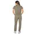 thumbnail image 3 of Celebrity Pink Zip Front Short Sleeve Boilersuit, Women's and Women's Plus, 3 of 4