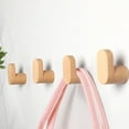 thumbnail image 2 of ABCISI Wood Wall Hooks, Modern Minimalist Wood Hooks Wall Mounted, Natural Wooden Wall Coat Hook Rack, Wooden pegs for Hanging Hat, Towel, Robe, Bag (Pack of 2pcs), 2 of 13