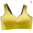 thumbnail image 1 of Sujetador sin costuras Sport Yoga Running Hacer subir Vest Underwire Soft Sleep Ropa interior de mujer, Amarillo, L Sweethay  AP001300-14B, 1 of 7