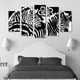 thumbnail image 3 of Cuadro decorativo Cuadros Abigail Cebras Blanco y Negro Minimalista Moderno Elegante Juego de 5 Piezas, 3 of 5