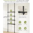 thumbnail image 3 of Adjustable Over The Toilet Storage Shelf, 4-Tier Ample Over Toilet Bathroom Organizer and Storage,Tension Mounted Above Toilet Storage Cabinet for Versatility, Fits 64-113 Inch Heights, Black, 3 of 7
