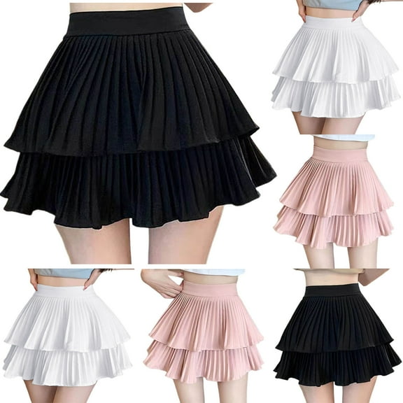 Dianli Skirt Skort Women's High Waist Pleated Cake Skirt Ballet Style A Line High Rise Elastic Waist Layered Tulle Puff Short Skirt Party Dance Casual Work To Weekend Beachwear Party